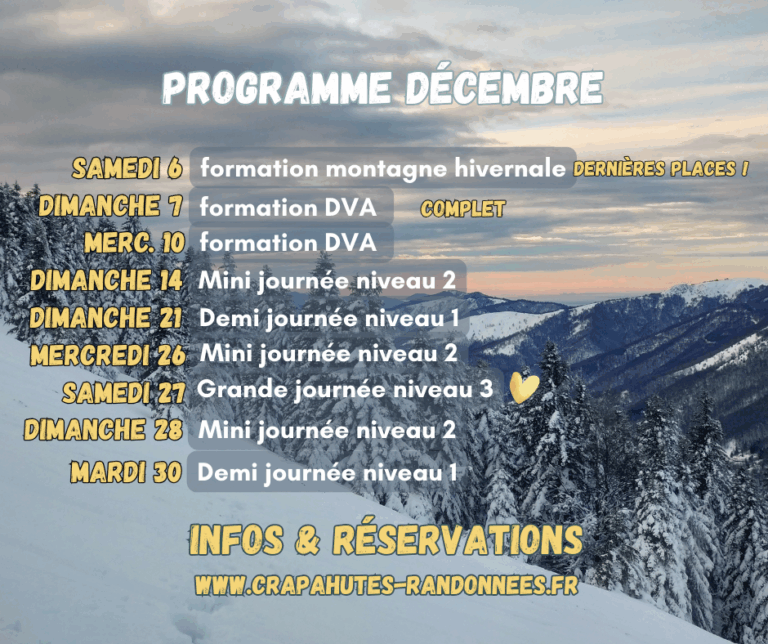 programme raquettes à neige ariège décembre 2025