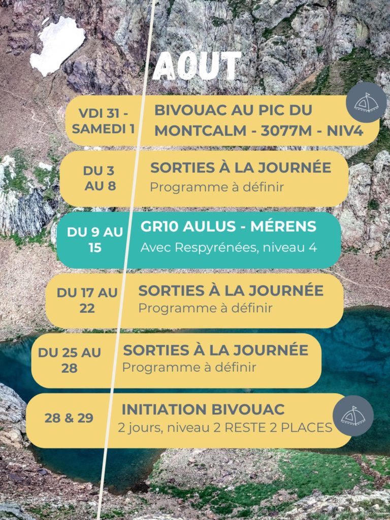programme aout