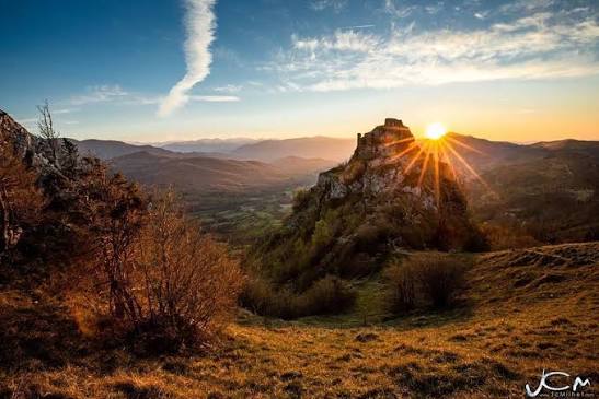 roquefixade coucher soleil